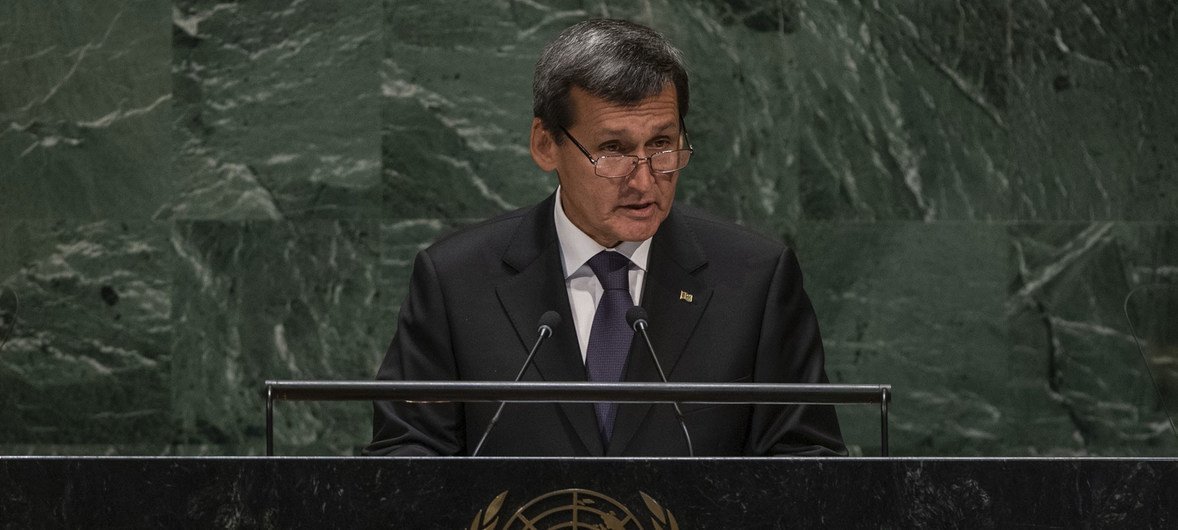 Рашид Мередов, заместитель главы кабинета министров и министр иностранных дел Туркменистана выступил в Генассамблее ООН.