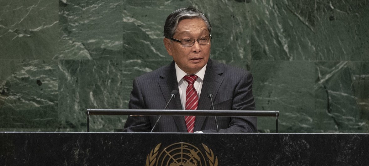 U Kyaw Tint Swe, Union Minister for the Office of the State Counsellor of Myanmar, addresses the general debate of the General Assembly’s 74th session.