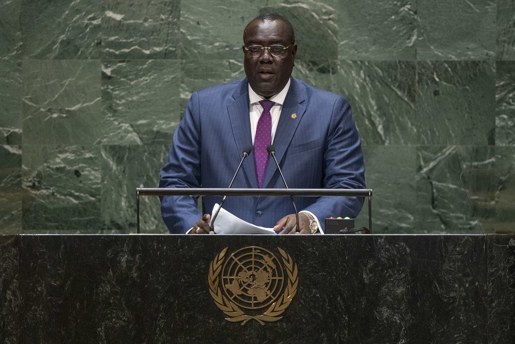 Bocchit Edmond, Ministre des affaires étrangères d'Haïti, prend la parole lors du débat général de la 74e session de l'Assemblée générale.
