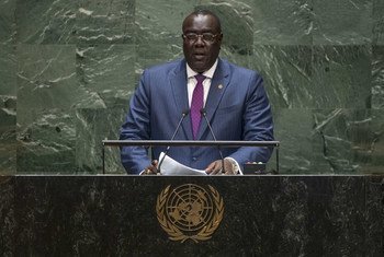 Bocchit Edmond, Ministre des affaires étrangères d'Haïti, prend la parole lors du débat général de la 74e session de l'Assemblée générale.