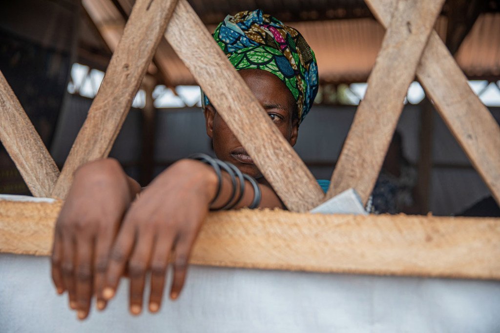 Une femme survivante de violence sexiste à Kalemie, en République démocratique du Congo.
