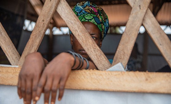 A woman survivor of gender-based violence in Kalemie, in the Democratic Republic of the Congo. 