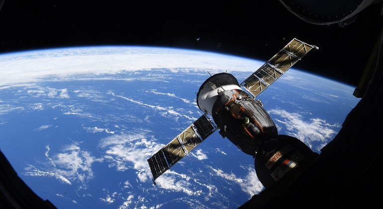 A view of Earth, from the International Space Station, during the Alpha mission. 