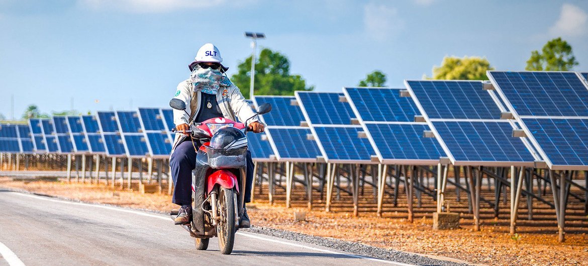 A solar panel farm in Chaiyabhum Province in Thailand.