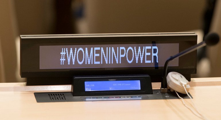 联合国大会于2019年7月15日举行有关“性别平等和妇女领导力促进可持续世界”的会议。