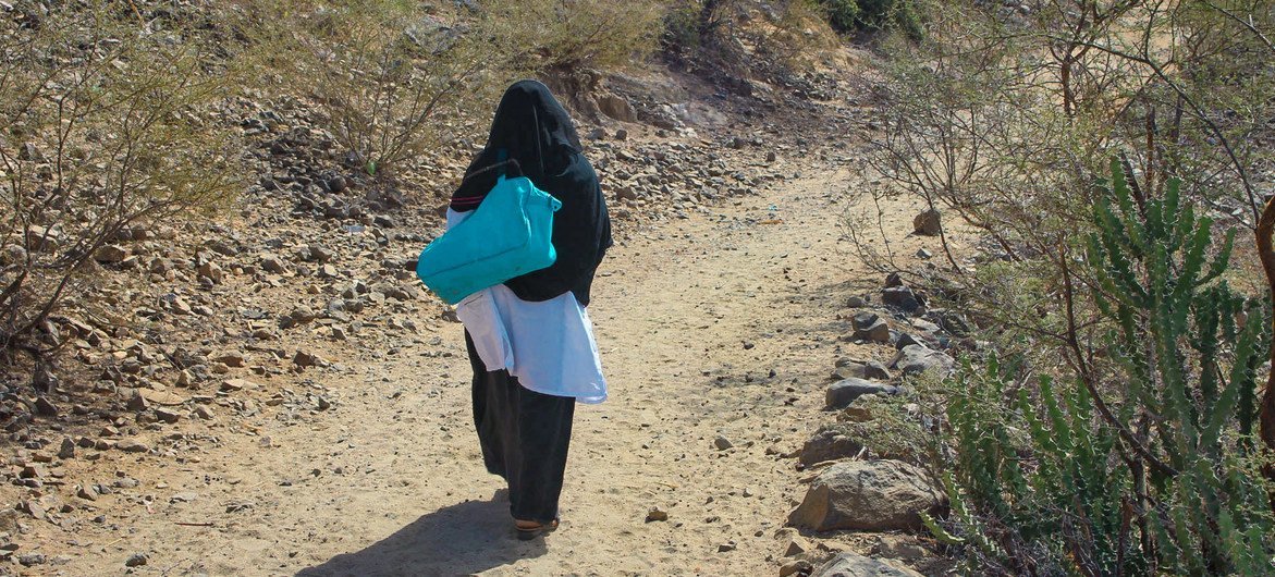 تقطع القابلات مسافات طويلة سيرا على الأقدام لتقديم الخدمات للنساء الحوامل في القرى النائية في اليمن. أثر انقطاع التمويل على خدمات الصحة الإنجابية التي تقدم للنساء والفتيات الحوامل في البلاد.
