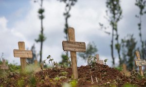 Victims of the Ebola disease have been buried at Kitatumba cemetery in the Butembo in the eastern Democratic Republic of the Congo. (August 2019)