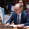 غير بيدرسون، المبعوث الخاص للأمين العام إلى سوريا، يقدم إحاطة إلى مجلس الأمن حول الوضع في سوريا. (29 أغسطس 2019)