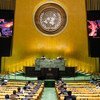 رئيس الوزراء الإسرائيلي، بنيامين نتنياهو، في كلمته المسجلة أمام المناقشة العامة في الدورة الخامسة والسبعين في الجمعية العامة للأمم المتحدة.