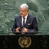 यूएन महासभा के 75वें सत्र के अध्यक्ष वोल्कान बोज़किर जनरल डिबेट का समापन करते हुए. (29 सितम्बर 2020)