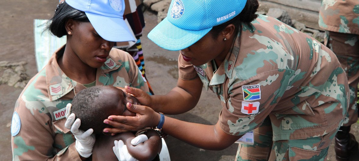 Женщины-миротворцы из Южной Африки проходят службу в миротворческой операции ООН в Демократической Республике Конго 