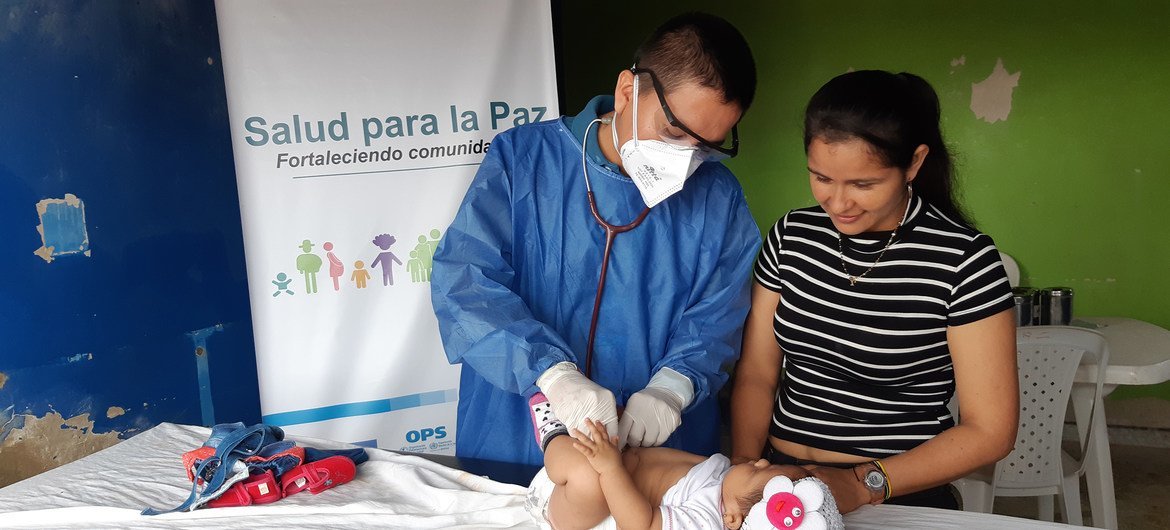 Sesiones de cuidados de salud en la cooperativa Vista Hermosa, en departamento del Meta, en Colombia