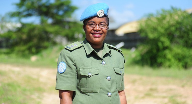 在联合国南苏丹特派团（UNMISS）任职的高级督察马拉博（Doreen Malambo）荣获2020年度联合国女警官奖。