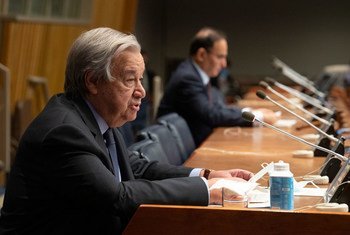 Генсек ООН Антониу Гутерриш выступает на второй сессии Конференции по вопросу о создании на Ближнем Востоке зоны, свободной от ядерного оружия 