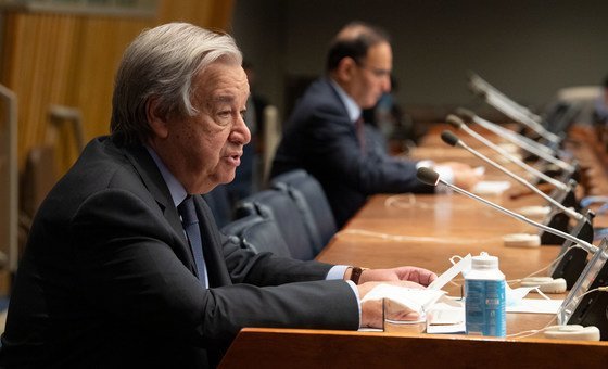Secretary-General António Guterres addresses the Conference connected  the Establishment of a Middle East Zone Free of Nuclear Weapons and Other Weapons of Mass Destruction.