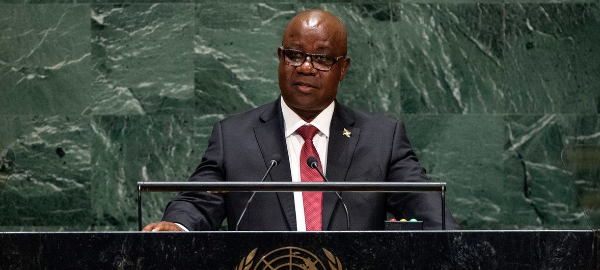 Ezéchiel Nibigira, Minister for Foreign Affairs of the Republic of Burundi, addresses the 74th session of the United Nations General Assembly’s General Debate. (30 September 2019)