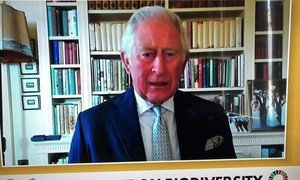 HRH Prince Charles addresses the UN Summit on Biodiversity in a pre-recorded message from the UK..