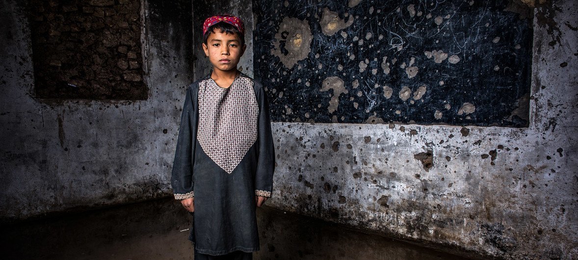 Many schools in Afghanistan have suffered the  effects of long-term conflict.
