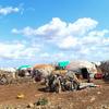 索马里拜多阿的流离失所者营地。