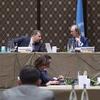 غير بيدرسون، المبعوث الخاص للأمم المتحدة إلى سوريا، خلال اجتماع اللجنة الدستورية السورية في جنيف في 31 أيار 2022.