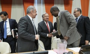 联合国秘书长古特雷斯出席第43届“77国集团和中国”外交部长年会开幕式。（2019年9月27日）