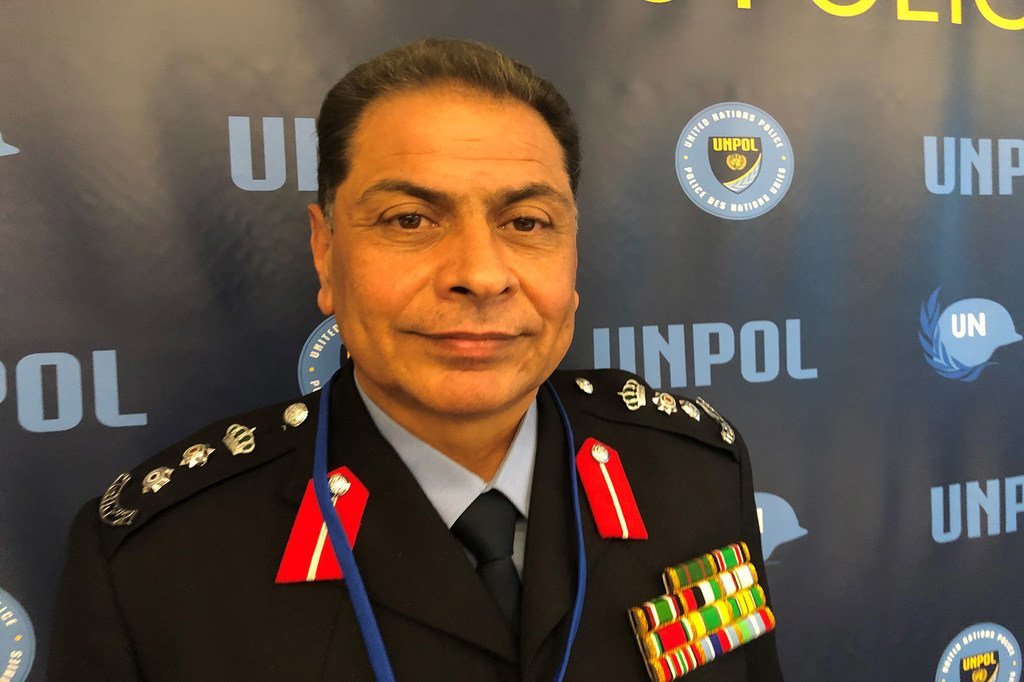 صورة العقيد الأردني عايد الأحمد كبير مستشاري الشرطة في بعثة الأمم المتحدة لدعم ليبيا (أنسميل). 11-11-2019