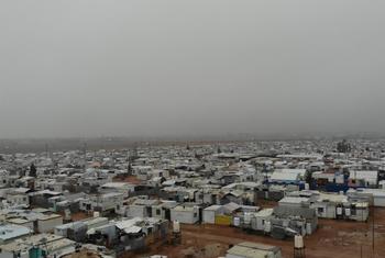 مشهد عام لمخيم الزعتري شمالي الأردن