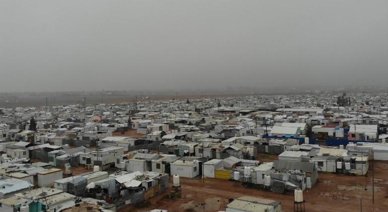 مشهد عام لمخيم الزعتري شمالي الأردن