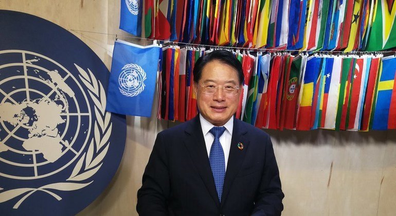 UN Industrial Development Organization (UNIDO) Director General Li Yong receives interview by UN News at UN Headquarters in New York (26/09/2019)