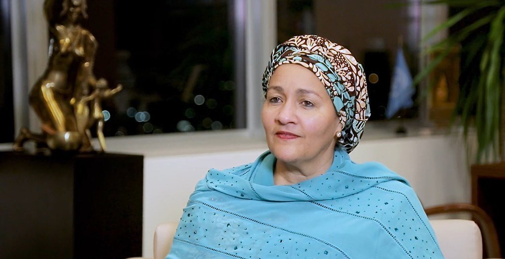 La Vice-Secrétaire général de l'ONU, Amina Mohammed (décembre 2019)