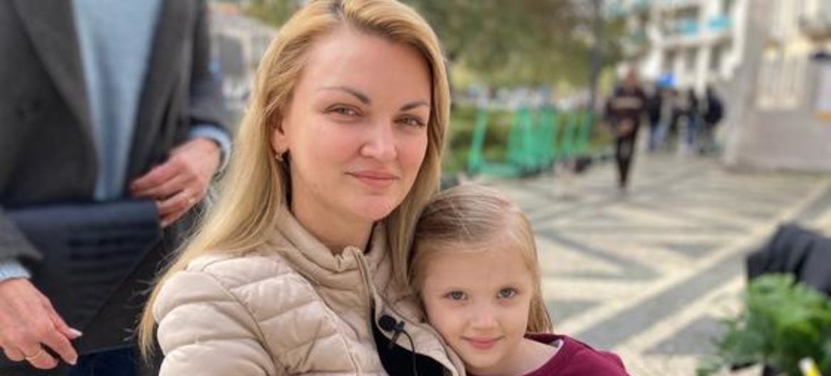 Natasha e a filha são de Kharkiv e chegaram em Portugal no dia 14 de março. 