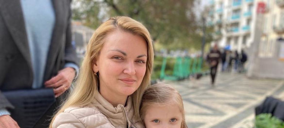 Natasha e a filha são de Kharkiv e chegaram em Portugal no dia 14 de março. 