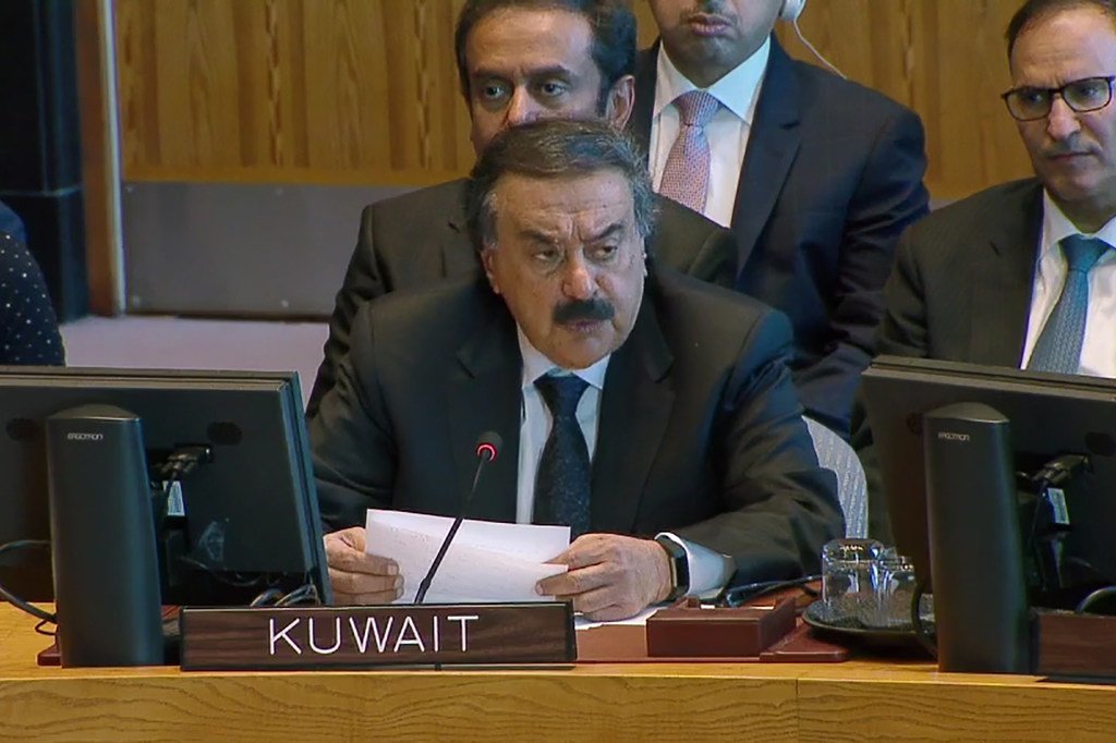 خالد الجار الله، نائب وزير خارجية الكويت يقدم إحاطة في مجلس الأمن حول سوريا (20 كانون الأول/ديسمبر 2019).