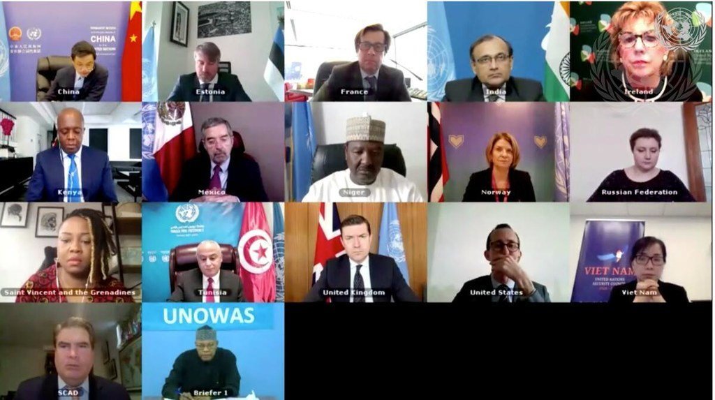Les membres du Conseil de sécurité tiennent une vidéoconférence avec le Bureau des Nations Unies pour l'Afrique de l'Ouest et le Sahel (UNOWAS).