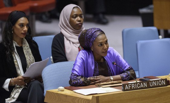 Fatima Kyari Mohammed, Permanent Observer of the African Union to the UN addressed Security Council meeting on Peace and Security in Africa. (4 November 2019)