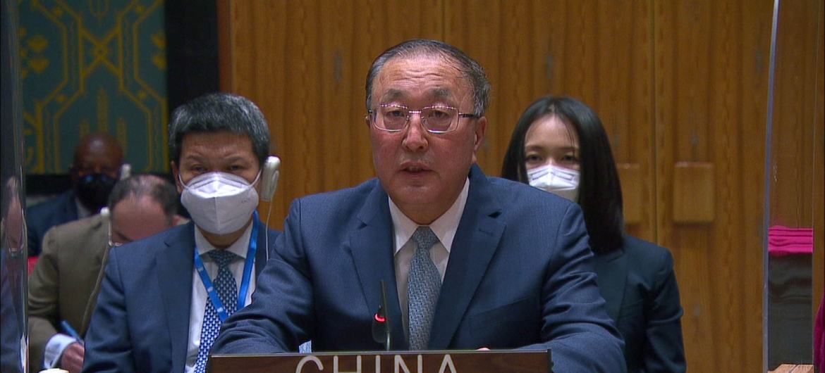 Zhang Jun，Permanent Representative of China to the United Nations addresses the UN Security Council (file photo).