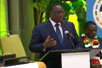 Le Président Macky Sall met en exergue les résultats du progamme de couverture maladie universelle de son pays au Sommet pour une ocuverture universellle sanitaire.  Trois millions de Sénégalais se sont inscrits au programme depuis sa création en 2014.
