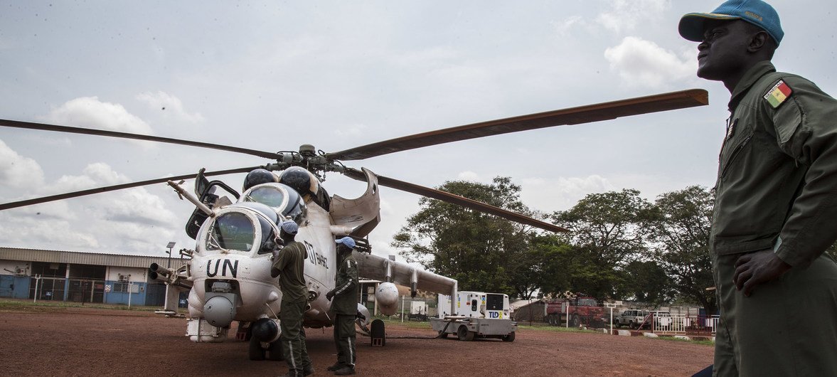 The Air Force Squadron of the UN peacekeeping mission in the Central African Republic, MINUSCA.