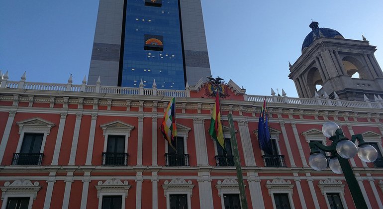 Palacio de Gobierno en La Paz, Bolivia.