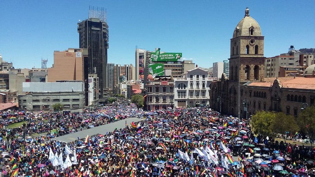 Protestas en La Paz, Bolivia, en 2019.