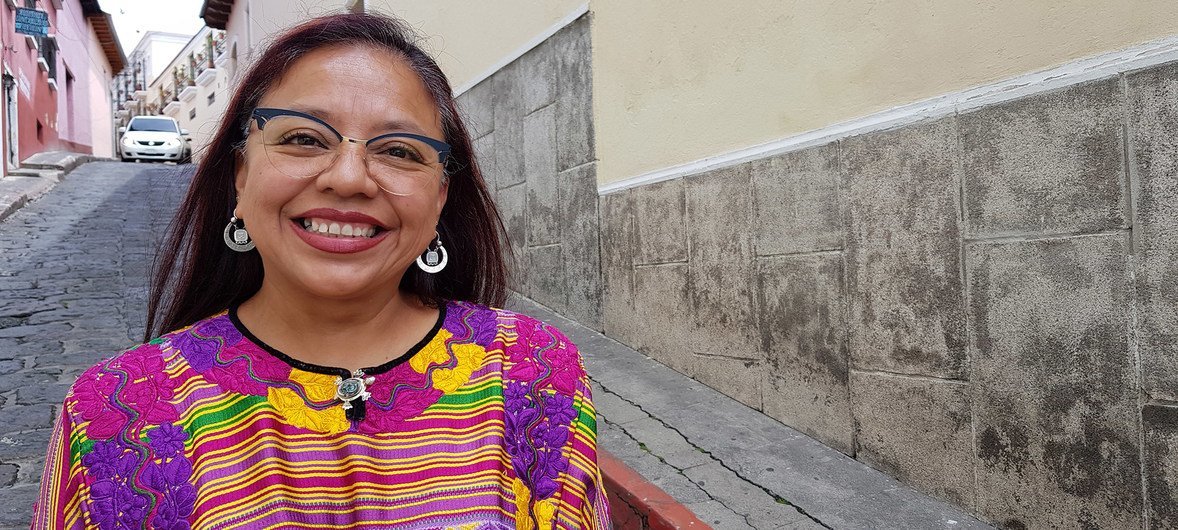 Alma López, fundadora de la Alianza de Mujeres Indígenas de América Central y México, en un encuentro previo a la celebración del Festival Latinoamericano de Lenguas Indígenas en Internet.