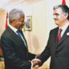 Kofi Annan (g) et Rafic Hariri (d) (archives)