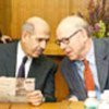 Hans Blix (à droite) et Mohamed ElBaradei