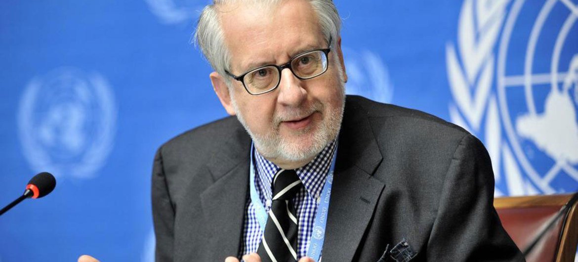 Le Président de la Commission d'enquête sur la Syrie, Paulo Pinheiro. Photo ONU/ Jean-Marc Ferre