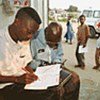 Red Cross workers in DRC