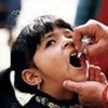 Child receiving polio vaccine