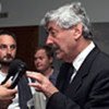 Ruud Lubbers speaking to the press