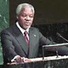 Kofi Annan addressing the General Assembly
