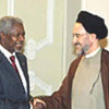 Kofi Annan with President Khatami