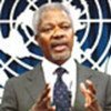 Kofi Annan at press conference